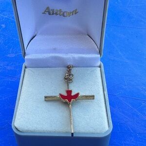 Confirmation Cross With Dove Necklace
